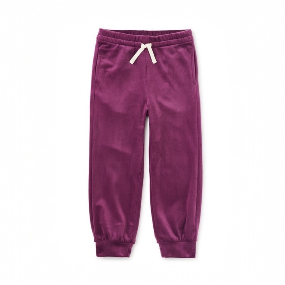 4/$25 Tea Collection Easy Fit Very Velour Joggers Cosmic Berry Purple Girls 14